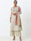 Vark Beige Embroidered Kurta, Palazzos and Dupatta Set