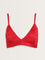 Superstar Red Floral Lace Design Padded Cotton Bra