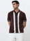 Ascot Tan Striped Relaxed-Fit Shirt