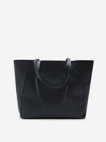 Westside Accessories Black Solid Tote Bag