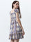 Bombay Paisley Multicolour Striped A-Line Cotton Dress