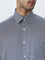 WES Formals Dusty Blue Relaxed-Fit Cotton Shirt