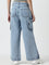 Nuon Light Blue Relaxed - Fit Cargo-Style Mid - Rise Jeans