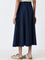 LOV Dark Blue High-Rise Denim Skirt