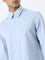 WES Formals Blue Solid Slim-Fit Shirt