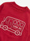 HOP Kids Red Bus Design Cotton Sweatshirt