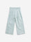 HOP Kids Mint Leaf Embroidered High-Rise Cotton Blend Pants