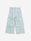 HOP Kids Mint Leaf Embroidered High-Rise Cotton Blend Pants