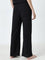 Superstar Black Embroidered High-Rise Pants