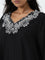 Gia Black Floral Embroidered Top