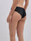 Wunderlove Black Floral Design Ribbed Brief