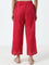 Utsa Fuchsia Embellished High-Rise Cotton Blend Palazzos