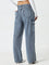 Nuon Blue Cargo-Style Straight - Fit High - Rise Jeans