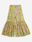 Utsa Kids Yellow Floral Design High-Rise Gharara (8-14 years)