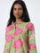 Utsa Green Floral Printed Straight Cotton Kurta