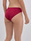 Wunderlove Red Floral Design Invisible Hi-Leg Brief