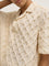 Nuon Light Beige Self-Textured Relaxed-Fit Cotton Shirt