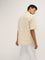 Nuon Light Beige Self-Textured Relaxed-Fit Cotton Shirt