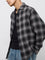 Nuon Black Checks Patterned Relaxed-Fit Cotton Shirt