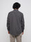 WES Casuals Black Checkered Relaxed-Fit Cotton-Blend Shirt