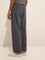 Studiofit Grey Relaxed-Fit Mid-Rise Cotton-Blend Track Pants