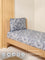 Westside Home Dusty Blue Leaf Printed Single Bed Flat Sheet and Pillowcase Set