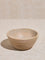 Westside Home Beige Ribbed -Textured Wooden Bowl - Small