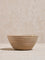 Westside Home Beige Ribbed -Textured Wooden Bowl - Small