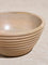 Westside Home Beige Ribbed -Textured Wooden Bowl - Small