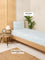 Westside Home Blue Floral Design Single Bed Flat Sheet and Pillowcase Set