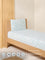Westside Home Blue Floral Design Single Bed Flat Sheet and Pillowcase Set