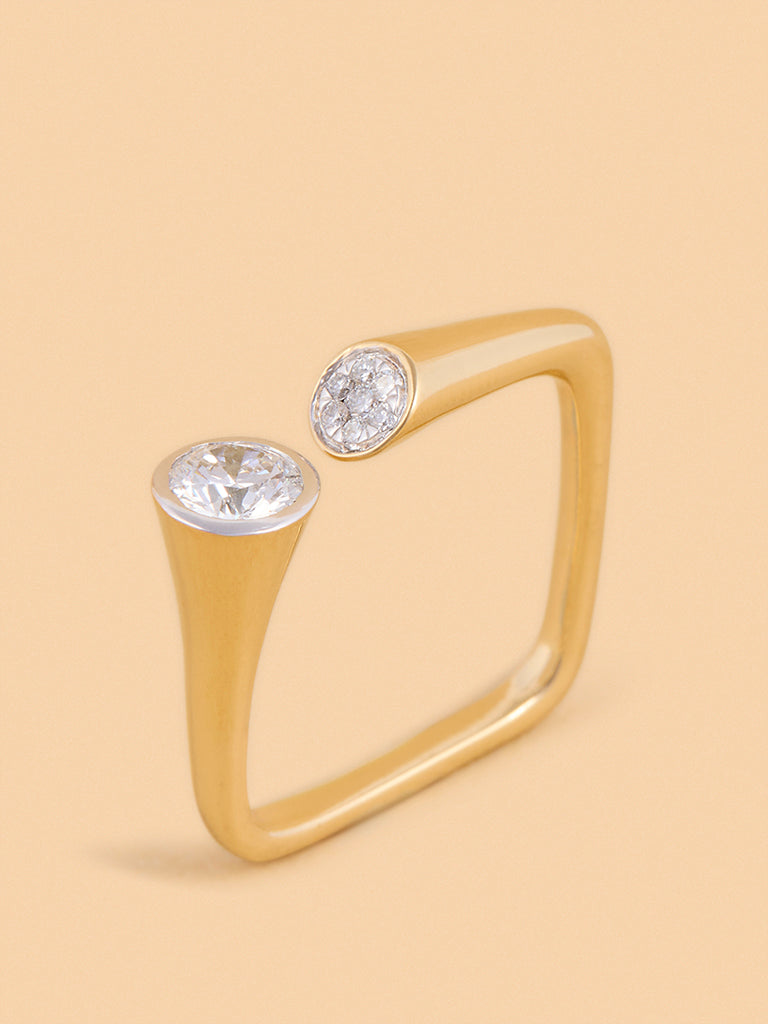 Elegant Twin Lab Diamond Ring