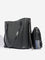 Westside Black Solid Tote Bag with Crossbody Bag