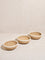 Westside Home White and Natural Seagrass Basket (Set of 3)