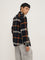 Nuon Black Checkered Relaxed-Fit Cotton Shirt