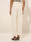 Wardrobe Off-White High-Rise Trousers with Belt