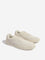 SOLEPLAY Off-White Perforated Lace-Up Sneakers