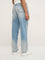 Nuon Light Blue Distressed Relaxed - Fit Mid - Rise Jeans