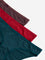 Wunderlove Red Solid Cotton-Blend Bikini Briefs - Pack of 3