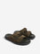 SOLEPLAY Olive Suede Slip-On Sandals