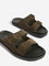 SOLEPLAY Olive Suede Slip-On Sandals