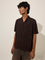 Nuon Brown Abstract Printed Relaxed-Fit Shirt