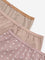 Wunderlove Light Taupe Printed Cotton-Blend Full Briefs - Pack of 3