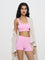 Superstar Pink Knit-Textured Seam-Free Bra