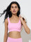 Superstar Pink Knit-Textured Seam-Free Bra