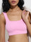 Superstar Pink Knit-Textured Seam-Free Bra