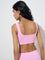 Superstar Pink Knit-Textured Seam-Free Bra