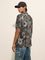 Nuon Black Abstract Printed Relaxed-Fit Shirt