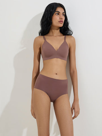Superstar Brown Invisible Hipster Brief