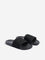 SOLEPLAY Black Perforated Striped Slides
